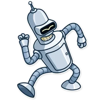 🕺 Bender Futurama робот, мультфильм, Футурама, Бендер whatsapp sticker