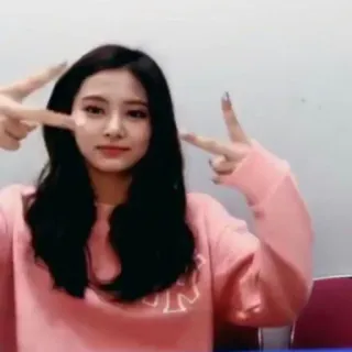 ✌️ peace, gesture, woman, korean, finger telegram sticker
