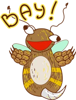 Crazy Bee @stickersb2b telegram stickers