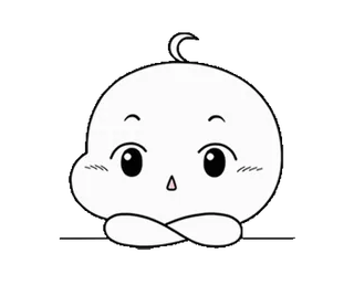 ❤️ 만화, 귀여운, 캐릭터, 아기, 심플, 그림 telegram sticker