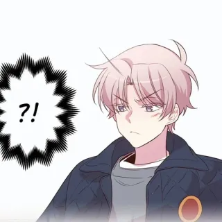 😒 ?! อนิเมะ, การ์ตูน, ตัวละคร, สีหน้า, คำถาม telegram sticker