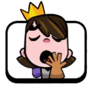😴 Princess Clash Royale princesse, bâillement, Clash Royale, jeu vidéo, emoji whatsapp sticker