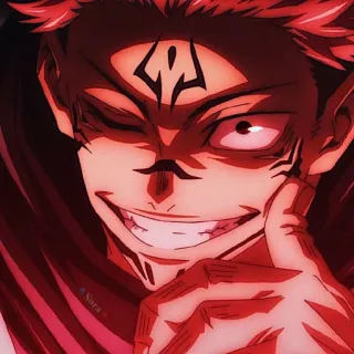 😉 Ryomen Sukuna Jujutsu Kaisen アニメ, マンガ, 悪魔, 呪い, 邪悪, 悪役, 両面宿儺 telegram sticker