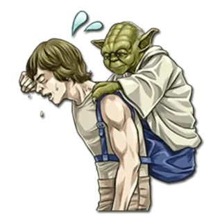 😈 Yoda Star Wars Yoda, Luke Skywalker, Star Wars, Entrenamiento, Película, Personaje whatsapp sticker