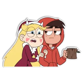 😦 Star Butterfly Star vs. the Forces of Evil การ์ตูน, แอนิเมชั่น, รายการทีวี, สตาร์ผจญภัยข้ามมิติ, สตาร์ บัตเตอร์ฟลาย, มาร์โค ดิแอซ telegram sticker