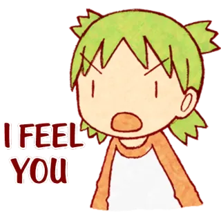 ☹️ I FEEL YOU anime, angry, cute, girl, cartoon telegram sticker
