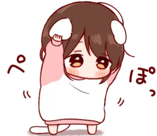 💭 ぺ Аниме, Милый, Каваий, Мультфильм, Персонаж telegram sticker