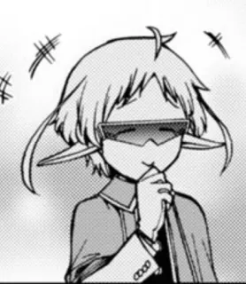 😎 Elf, Anime, Manga, Charakter, Brille, Süß, Zeichnung telegram sticker