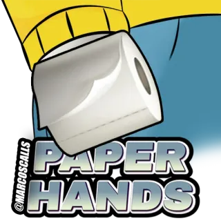 🧻 PAPER HANDS paper hands, finance, investment, meme telegram sticker