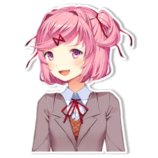 DDLC Natsuki telegram stickers