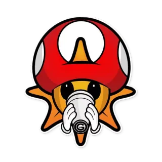 🍄 버섯, 마리화나, 봉, 만화, 흡연 telegram sticker