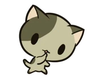 🤐 แมว, ลูกแมว, น่ารัก, สัตว์, คาวาอิ whatsapp sticker