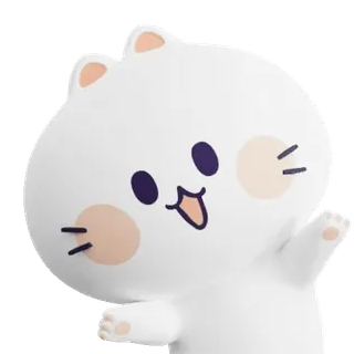 👋 кот, милый, мультфильм, стикер, животное whatsapp sticker