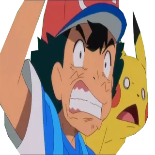 😬 Ash Ketchum Pokemon Ash Ketchum, Pokémon, Pikachu, Anime whatsapp sticker