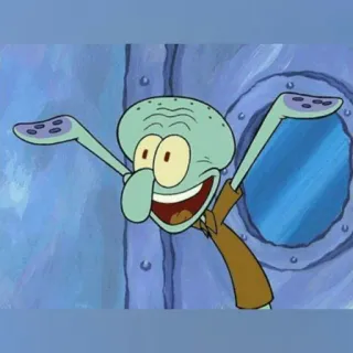 ⚓️ Squidward Tentacles SpongeBob SquarePants Carlo Tentacule, Bob l'éponge, Dessin animé, Calamar telegram sticker