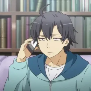 🍺 Hachiman Hikigaya My Teen Romantic Comedy SNAFU Anime, Teenager, Romantische Komödie, SNAFU, Hachiman, Hikigaya whatsapp sticker