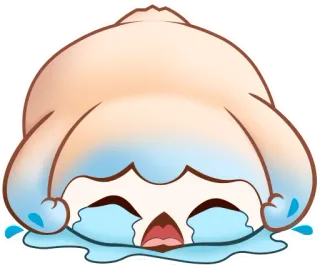 😭 płacz, smutny, łzy, zdenerwowany, emocjonalny, kreskówka telegram sticker