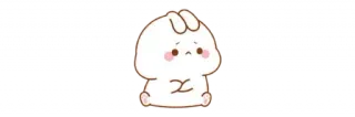 💞 กระต่าย, เศร้า, น่ารัก, คาวาอิ, สัตว์, การ์ตูน telegram sticker