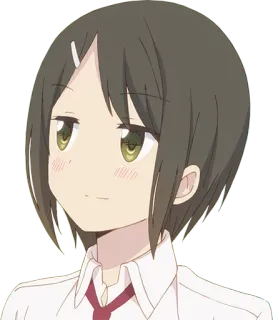 😌 Anime, Desenho animado, Personagem, Uniforme escolar, Garota, Animação telegram sticker