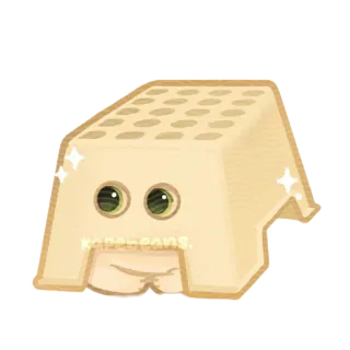 😶 kappabeans. Kartun, Kawaii, Lucu, Makanan, Makanan penutup, Karakter whatsapp sticker