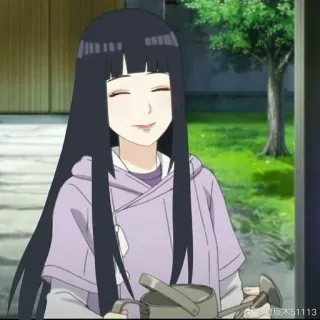 🌟 Hinata Hyuga Naruto Hinata, Naruto, anime, cartone animato, annaffiatoio, sorriso, carino telegram sticker