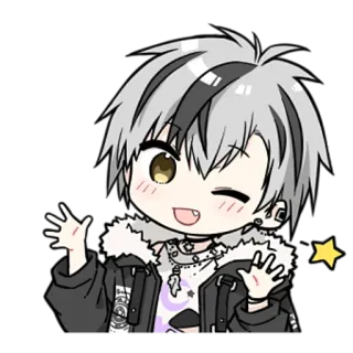 😉 anime, chibi, cute, manga, kawaii, cartoon, character, sticker telegram sticker