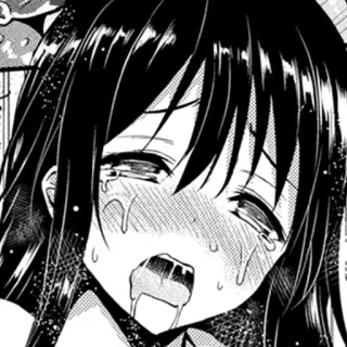 😭 anime, manga, girl, facial expression telegram sticker