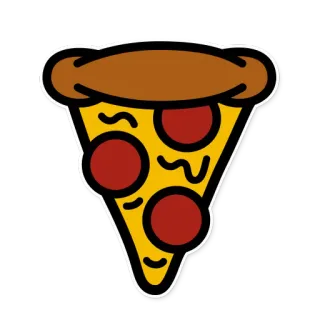 🍕 pizza, food, slice, pepperoni, cartoon telegram sticker