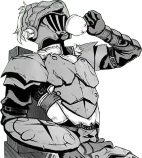 🍵 Goblin Slayer Anime, Manga, Fantaisie, Goblin Slayer, Guerrier, Armure telegram sticker