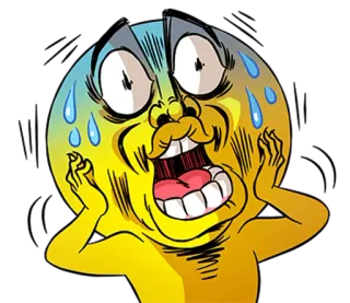 😰 Hoạt hình, Sốc, Bất ngờ, Sợ hãi, Hoảng loạn, Cảm xúc, Biểu cảm telegram sticker