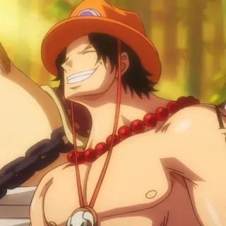 😁 Ace One Piece Anime, One Piece, Ace, Personnage, Sourire telegram sticker