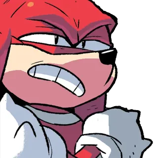 😑 Knuckles knuckles, sonic, cartoon, angry, red, echidna telegram sticker