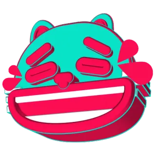 🤣 Emoji, Lachen, Cartoon, Ausdruck, Freude, Lustig, Comic telegram sticker