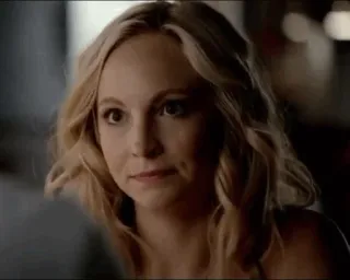 🦋 Caroline Forbes The Vampire Diaries 캐롤라인 포브스, 뱀파이어, 금발, 표정, TV 쇼, 뱀파이어 다이어리 telegram sticker