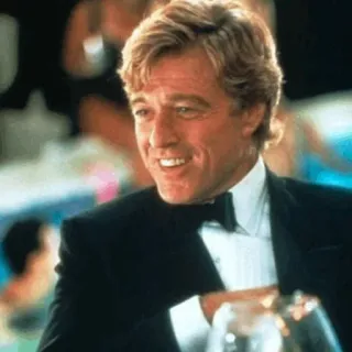 〰 Robert Redford Schauspieler, Promi, Film, Porträt, Mann, Smoking whatsapp sticker