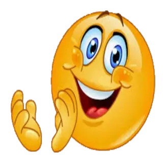 😄 Emoji, Émoticône, Applaudissements, Applaudir, Sourire, Approbation whatsapp sticker