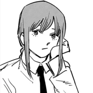 🤨 Makima Chainsaw Man anime, manga, girl, cute, makima, chainsaw man telegram sticker