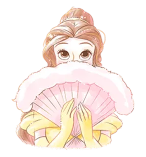 😳 Belle Belle, Disney, Prinzessin, Fan whatsapp sticker