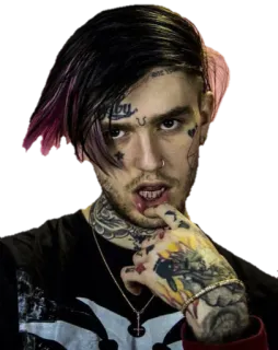 😏 Lil Peep แร็ปเปอร์, นักดนตรี, นักร้อง, รอยสัก, Lil Peep telegram sticker