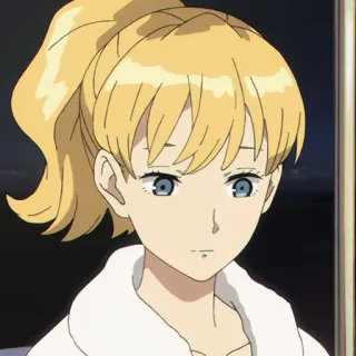 🥂 Anime, Phụ nữ, Tóc vàng, Mắt xanh telegram sticker