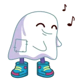 💃 fantôme, personnage, mignon, dessin animé telegram sticker