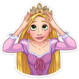 👸 Rapunzel Tangled princesse, disney, raiponce, dessin animé telegram sticker