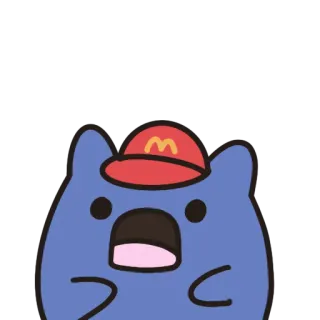 😲 Dibujos animados, Lindo, Personaje, Sombrero, Comida telegram sticker