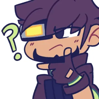🤔 Cartoon, Frage, Denken, Digitale Kunst, Figur, Illustration telegram sticker