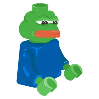 😞 Pepe the Frog Pepe, Katak, Meme, Internet, Kartun, Lego whatsapp sticker