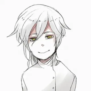 🌫️ Anime, Mangá, Cabelo Branco, Personagem, Retrato, Desenho, Ilustração telegram sticker