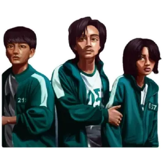 Squid game fanArt @Anak_kucing_stiker telegram stickers