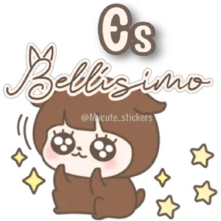 😁 Bellisimo 귀여운, 카와이, 동물, 별, bellissimo, 스티커 telegram sticker
