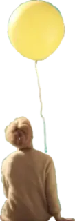 🎈 balloon, person, yellow, back telegram sticker