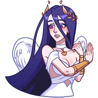 😨 애니메이션, 천사, 캐릭터, 일러스트, 만화 telegram sticker